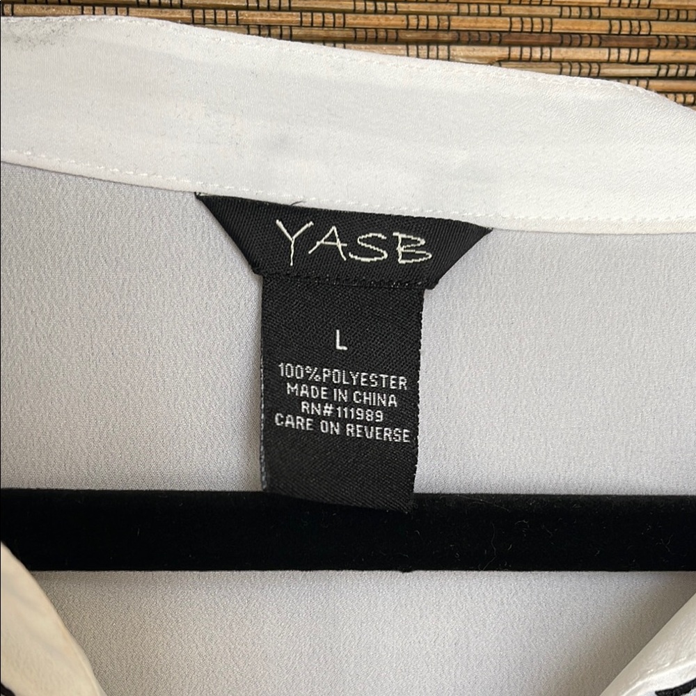 YASB  White and Blue Embroidered Tunic